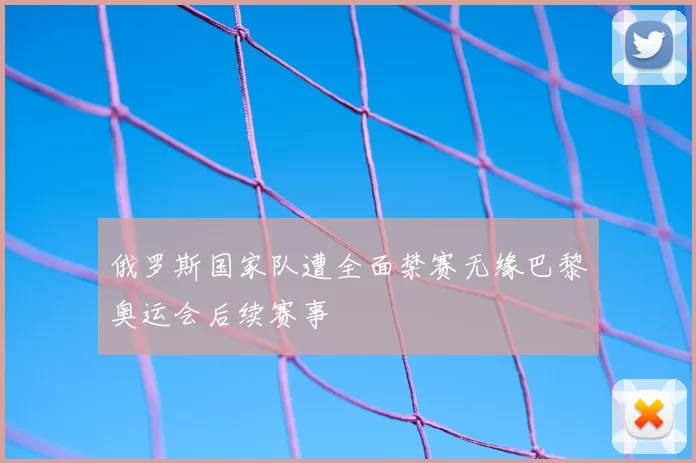 俄罗斯国家队遭全面禁赛无缘巴黎奥运会后续赛事